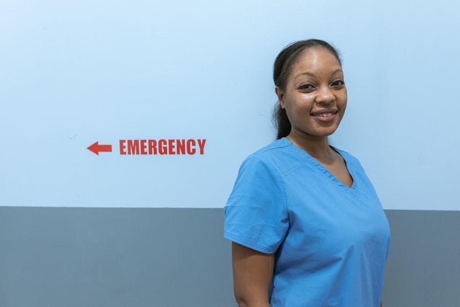 Emergency room nurse coaching a patient through slow breathing exercise