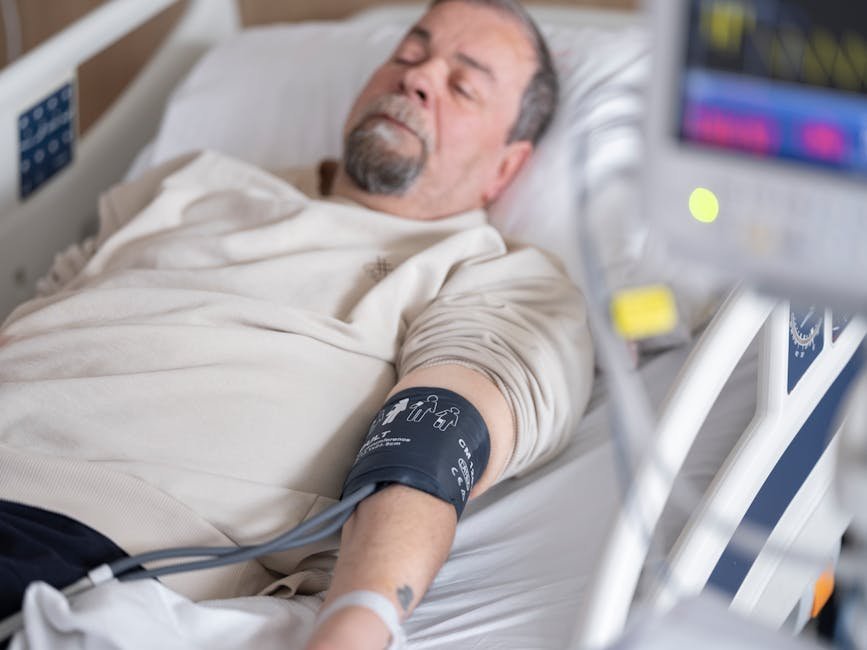 Polysomnography monitor in sleep lab showing severe oxygen desaturation events from obstructive sleep apnea